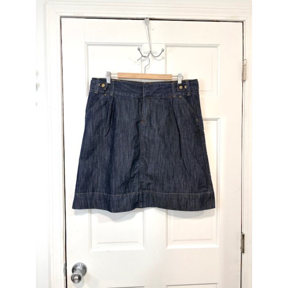 Riders by Lee Jean Skirt Womens‎ Plus Size 15/16 Blue Dark Wash Denim Mid Rise